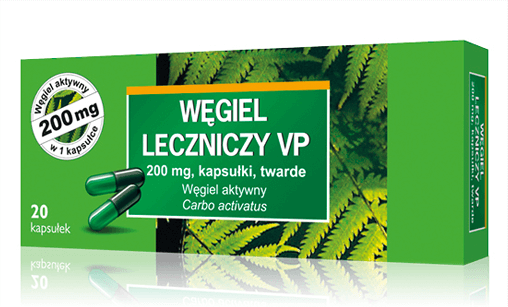 WĘGIEL LECZNICZY VP 200 mg, 20 kapsułek