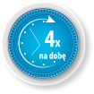 4x na dobę