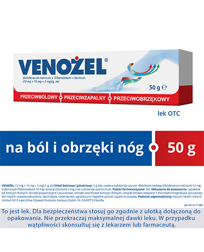 Venożel (12 mg + 10 mg + 5 mg)/g żel 50 g