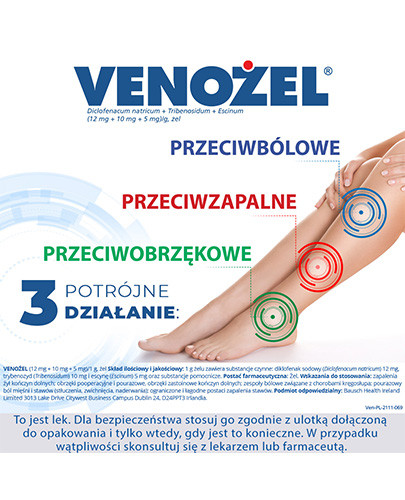 Venożel (12 mg + 10 mg + 5 mg)/g żel 50 g