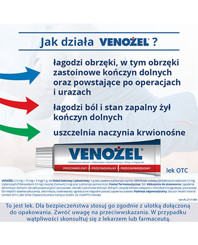 Venożel (12 mg + 10 mg + 5 mg)/g żel 50 g