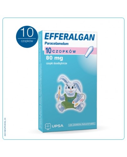 Efferalgan 80 mg czopki doodbytnicze 10 sztuk