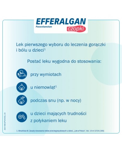 Efferalgan 80 mg czopki doodbytnicze 10 sztuk