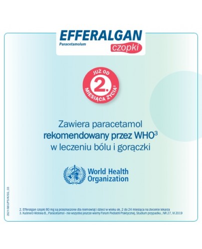 Efferalgan 80 mg czopki doodbytnicze 10 sztuk