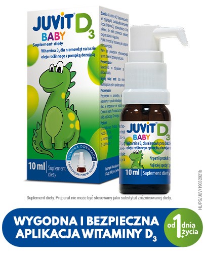 Juvit Baby D3 krople z pompką 10 ml