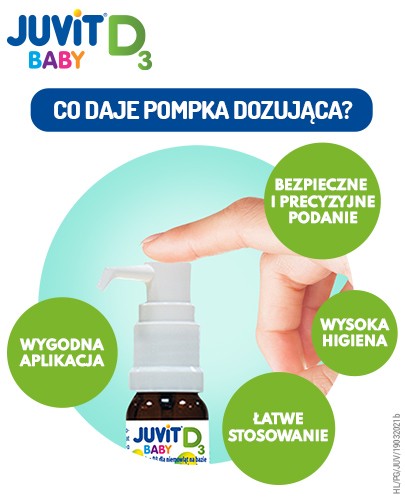 Juvit Baby D3 krople z pompką 10 ml