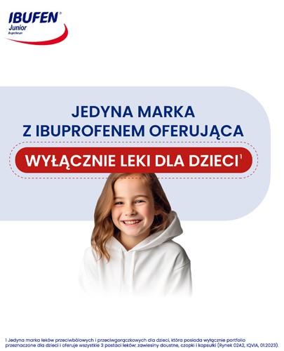 Ibufen Junior 200 mg kapsułki dla dzieci 6+ 10 sztuk