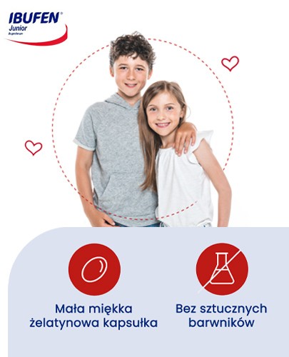 Ibufen Junior 200 mg kapsułki dla dzieci 6+ 10 sztuk