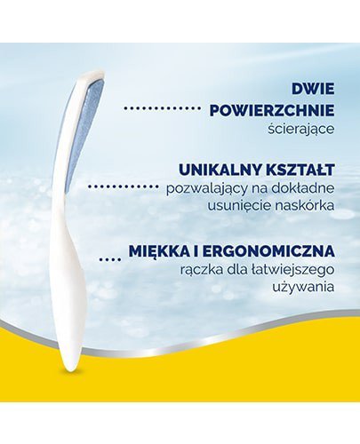 Scholl pilnik dwustronny wygładzający do stóp 1 sztuka + Scholl maska nawilżająca do stóp 1 para