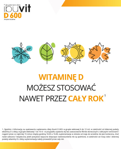 IbuVit D 600 witamina D dla niemowląt i dzieci, krople doustne 10 ml