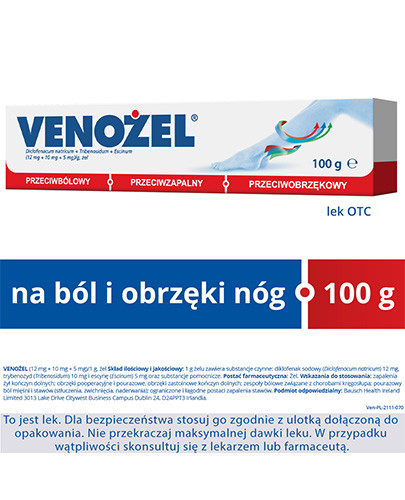 Venożel (12 mg + 10 mg + 5 mg)/g żel 100 g
