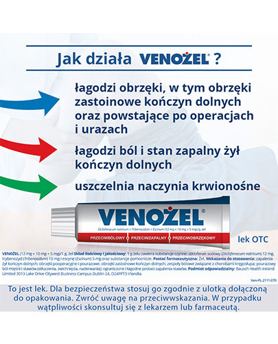 Venożel (12 mg + 10 mg + 5 mg)/g żel 100 g