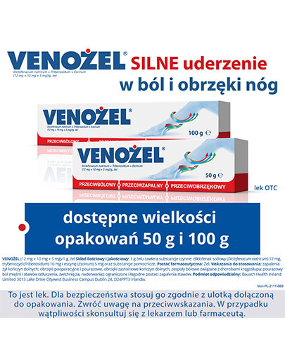 Venożel (12 mg + 10 mg + 5 mg)/g żel 100 g