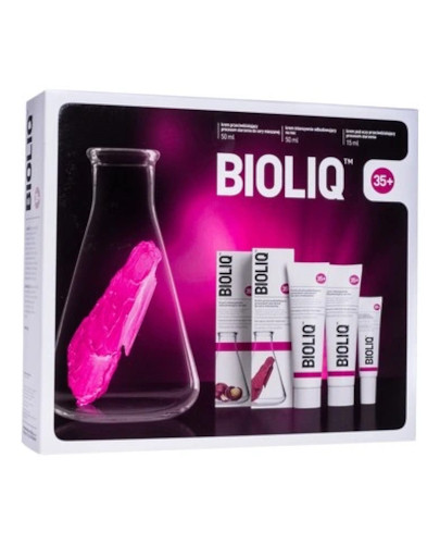 Bioliq 35+ Krem intensywnie odbudowujący na noc 50 ml + krem przeciwdziałający procesom starzenia 50 ml + krem pod oczy 15 ml [ZESTAW] 