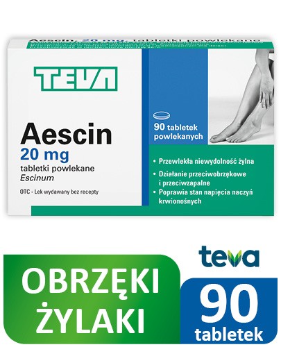 Aescin 20 mg 90 tabletek