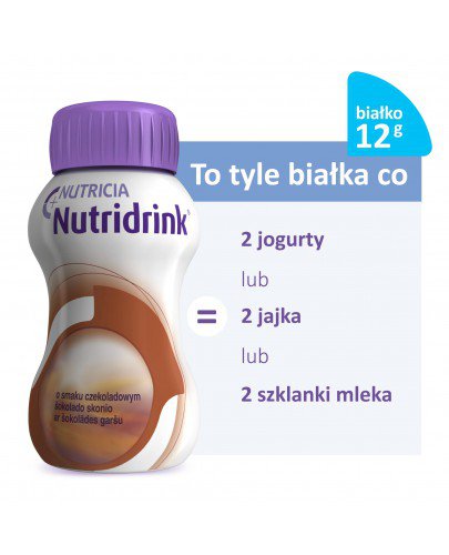 Nutridrink o smaku czekoladowym płyn 4x 125 ml