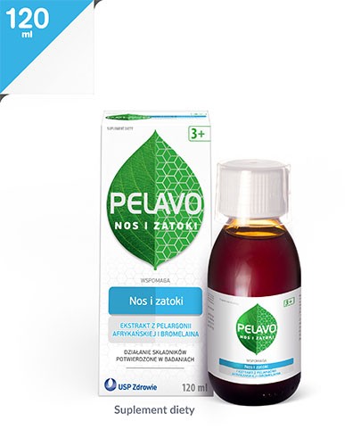 Pelavo Nos i Zatoki syrop dla dzieci 3+ o smaku wiśniowym 120 ml