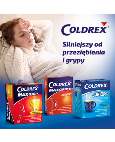 Coldrex MaxGrip 1000 mg + 10 mg + 40 mg o smaku cytrynowym 10 saszetek