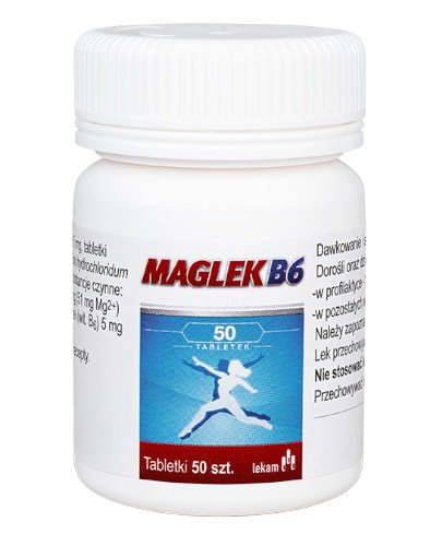 Maglek B6 500 mg + 5 mg 50 tabletek