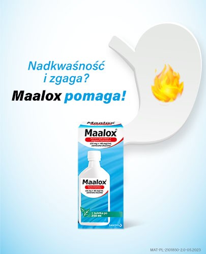 Maalox (35 mg+40 mg)/ml zawiesina doustna 250 ml