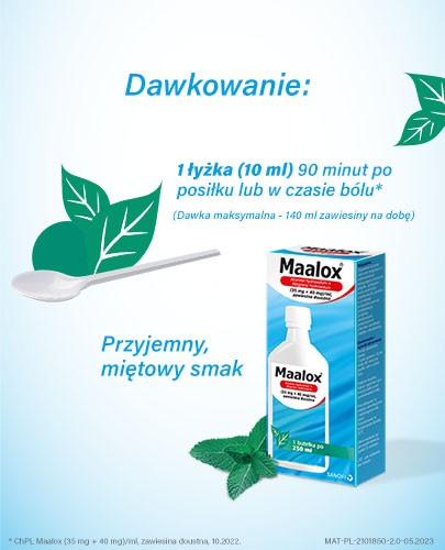 Maalox (35 mg+40 mg)/ml zawiesina doustna 250 ml