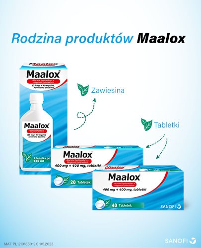 Maalox (35 mg+40 mg)/ml zawiesina doustna 250 ml