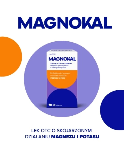 Magnokal, 250 mg + 250 mg, tabletki, 50 sztuk 