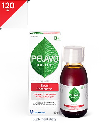 Pelavo Multi Drogi oddechowe syrop dla dzieci 3+ o smaku malinowym 120 ml