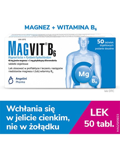 Magvit B6 48 mg + 5 mg 50 tabletek