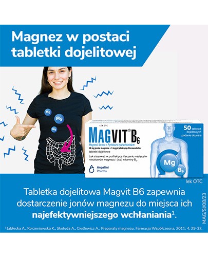 Magvit B6 48 mg + 5 mg 50 tabletek