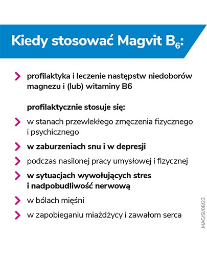 Magvit B6 48 mg + 5 mg 50 tabletek