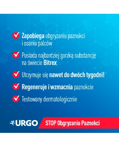 Urgo Stop obgryzaniu paznokci & regeneracja lakier 9 ml