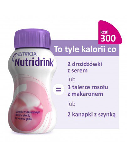 Nutridrink o smaku truskawkowym 4x 125 ml