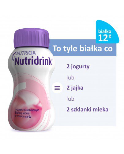 Nutridrink o smaku truskawkowym 4x 125 ml