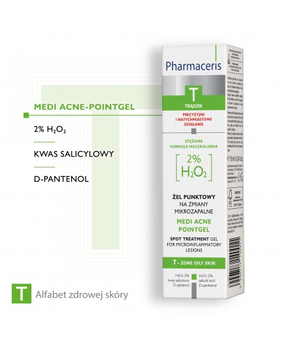Pharmaceris T Medi Acne-Pointgel żel punktowy na miejscowe zmiany mikrozapalne 10 ml [Kup 2 produkty z linii Pharmaceris T = Płyn micelarny Pharmaceris T 200 ml]