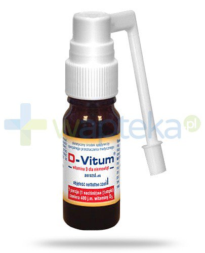 D-Vitum 400 j.m. witamina D aerozolu dla niemowląt i dzieci 6 ml