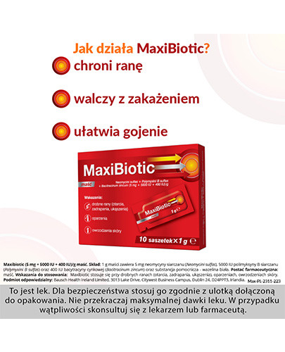 Maxibiotic maść 10 x 1 g