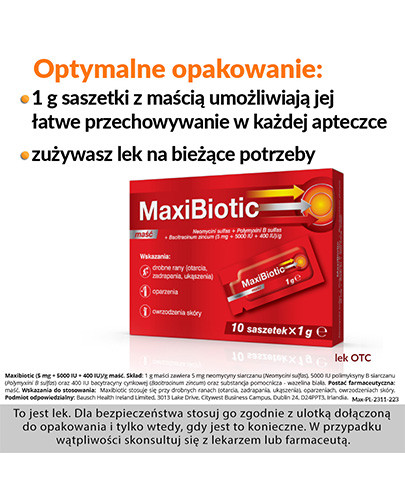 Maxibiotic maść 10 x 1 g