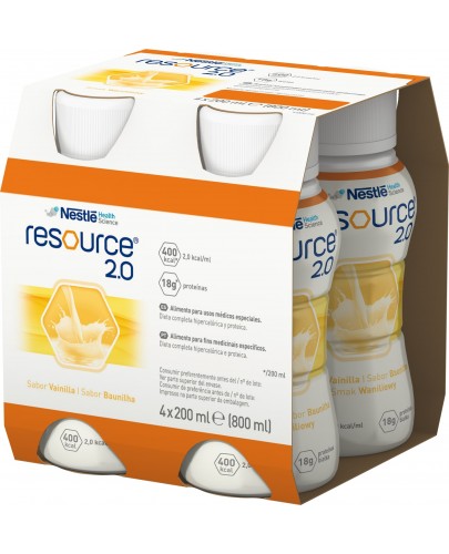 Resource 2.0 preparat odżywczy w płynie smak waniliowy 4x 200 ml