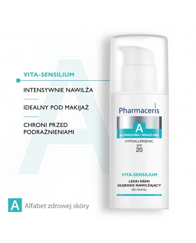 Pharmaceris A lekki krem głęboko nawilżający do twarzy SPF 20 50 ml