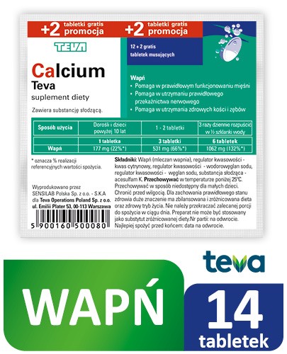Calcium Pliva 14 tabletek musujących