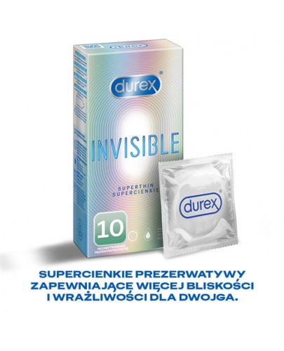Durex Invisible prezerwatywy supercienkie 10 sztuk