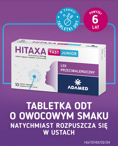 Hitaxa Fast Junior 2,5 mg 10 tabletek 