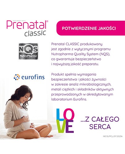 Prenatal Classic 90 tabletek [Nowa formuła]