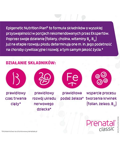 Prenatal Classic 90 tabletek [Nowa formuła]      