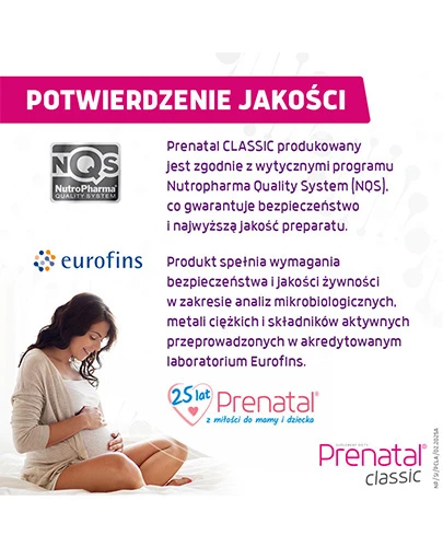 Prenatal Classic 90 tabletek [Nowa formuła]      