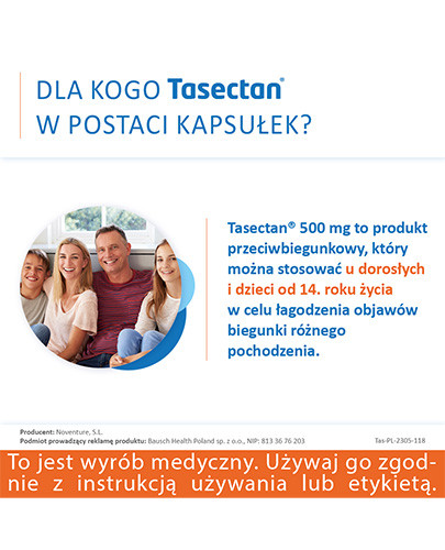 Tasectan 500mg 15 kapsułek