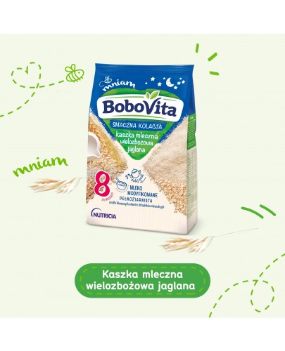 BoboVita Porcja Zbóż kaszka bezmleczna 7 zbóż wielozbożowo-jaglana po 8 miesiącu 230 g