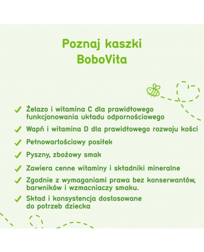 BoboVita Porcja Zbóż kaszka bezmleczna 7 zbóż wielozbożowo-jaglana po 8 miesiącu 230 g