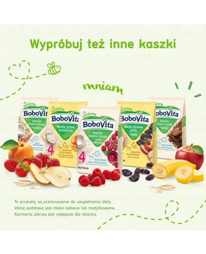 BoboVita Porcja Zbóż kaszka bezmleczna 7 zbóż wielozbożowo-jaglana po 8 miesiącu 230 g